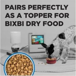 BIXBI Liberty Freeze Chicken & Salmon Recipe Dried Topper & Dog Treat, 4.5-oz Bag -Snuggle Paws 370317 PT4. AC SS1800 V1698947355
