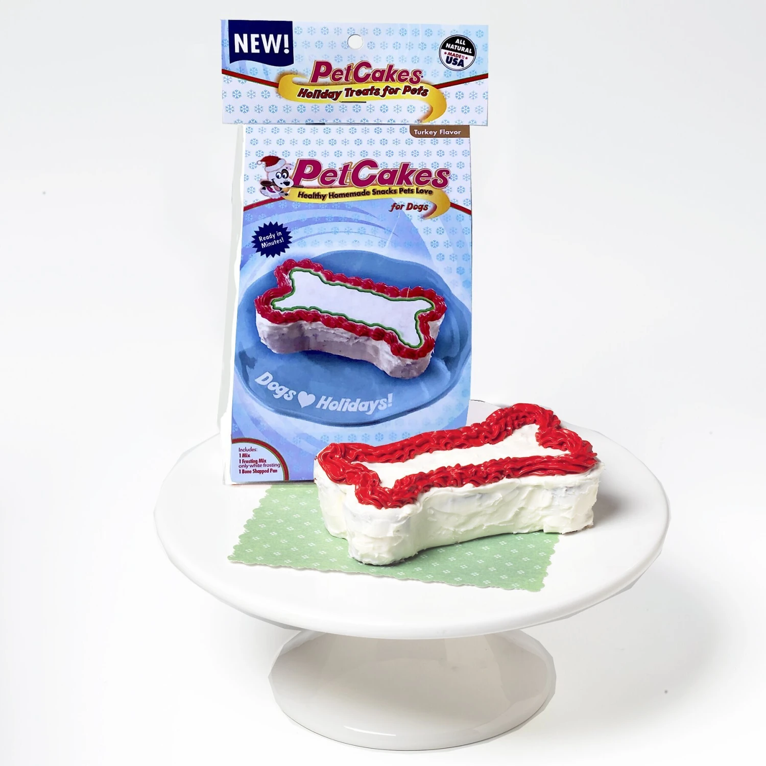 PetCakes Holiday Turkey Flavored Cake Kit Dog Treats, 5-oz Bag 4 PetCakes Holiday Turkey Flavored Cake Kit Dog Treats, 5-oz Bag - Image 2