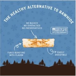 Earth Animal No-Hide Long Lasting Natural Rawhide Alternative The Feast Recipe Small Chew Dog Treats, 2 Count -Snuggle Paws 372305 PT2. AC SS1800 V1691614626