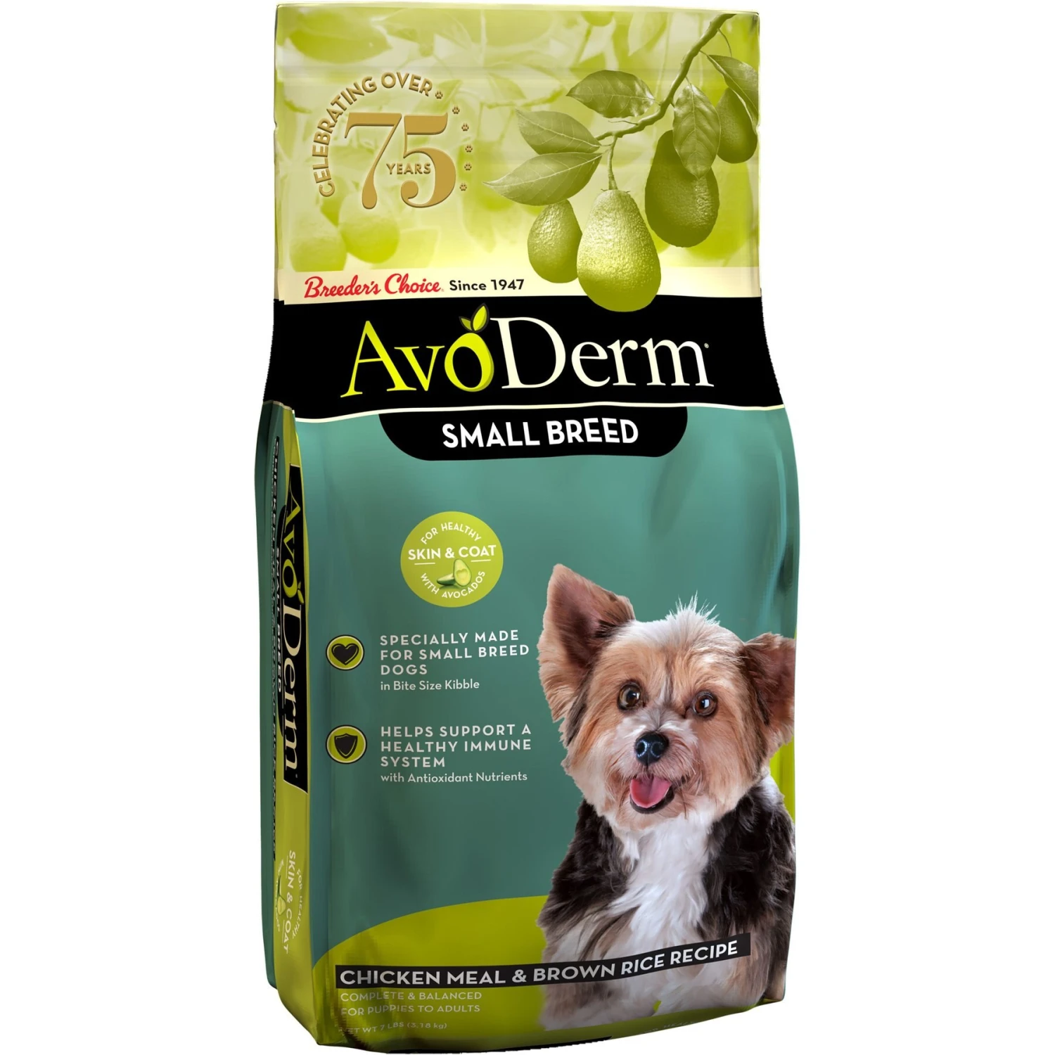 AvoDerm Chicken Meal & Brown Rice Recipe Small Breed Adult Dry Dog Food 3 AvoDerm Chicken Meal & Brown Rice Recipe Small Breed Adult Dry Dog Food
