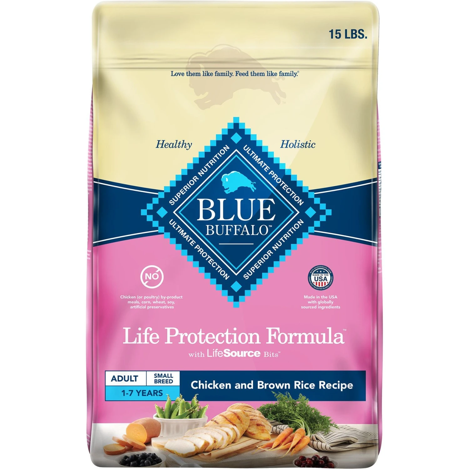 Blue Buffalo Life Protection Formula Small Breed Adult Chicken & Brown Rice Recipe Dry Dog Food 3 Blue Buffalo Life Protection Formula Small Breed Adult Chicken & Brown Rice Recipe Dry Dog Food