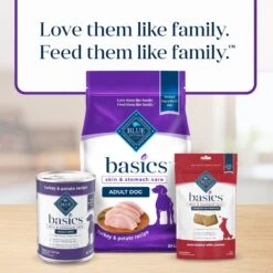 Blue Buffalo Basics Skin & Stomach Care Turkey & Potato Recipe Adult Dry Dog Food -Snuggle Paws 46877 PT8. AC SS1800 V1646271727