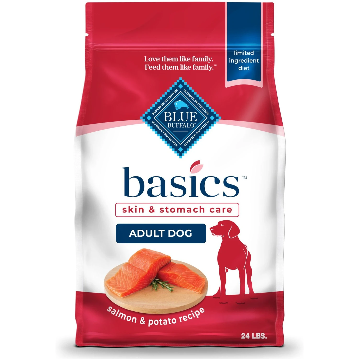 Blue Buffalo Basics Skin & Stomach Care Salmon & Potato Recipe Adult Dry Dog Food 3 Blue Buffalo Basics Skin & Stomach Care Salmon & Potato Recipe Adult Dry Dog Food