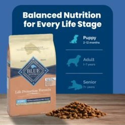 Blue Buffalo Life Protection Formula Large Breed Puppy Chicken & Brown Rice Recipe Dry Dog Food -Snuggle Paws 46904 PT6. AC SS1800 V1689357643