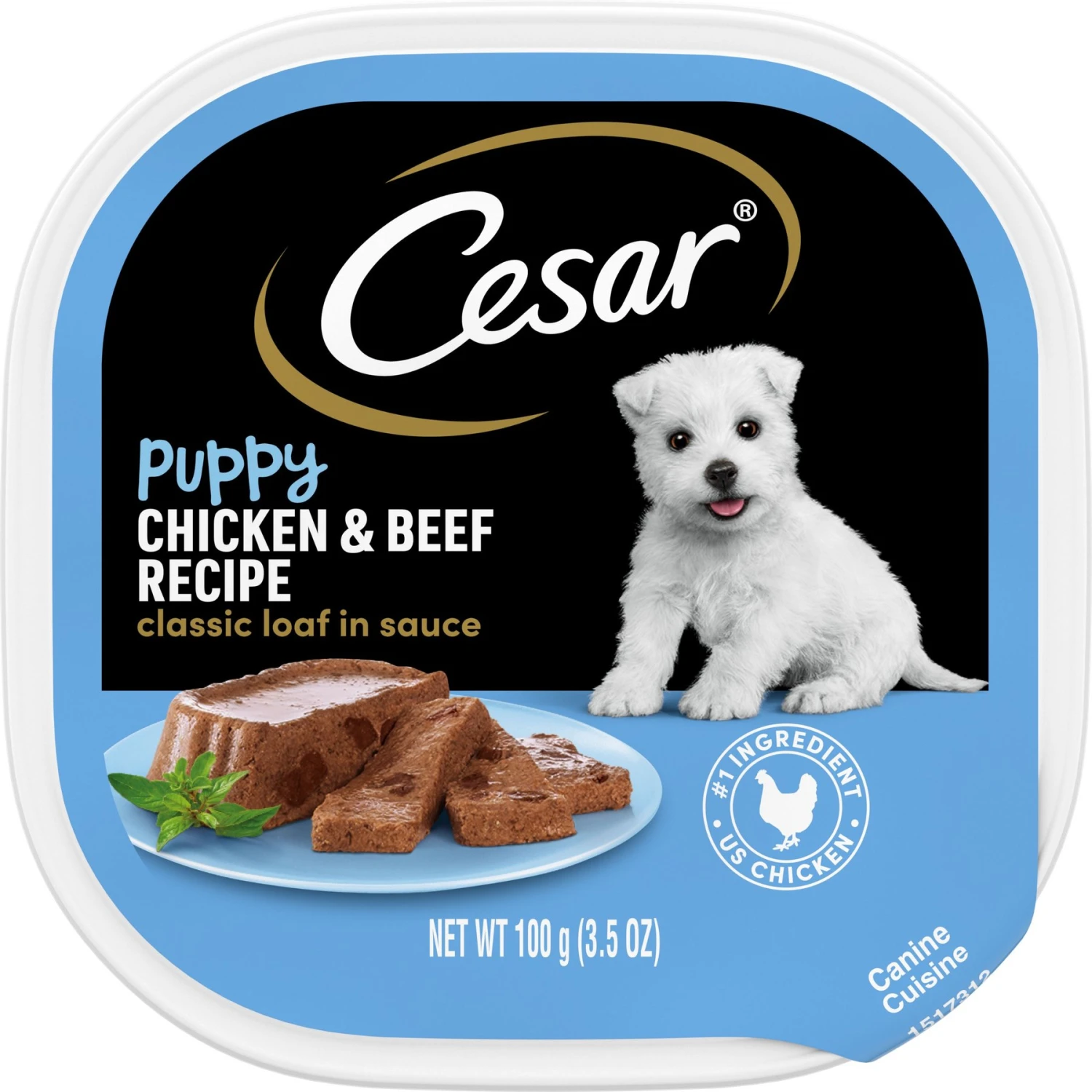 Cesar Puppy Classic Loaf In Sauce Chicken & Beef Recipe Grain-Free Small Breed Wet Dog Food Trays 3 Cesar Puppy Classic Loaf In Sauce Chicken & Beef Recipe Grain-Free Small Breed Wet Dog Food Trays