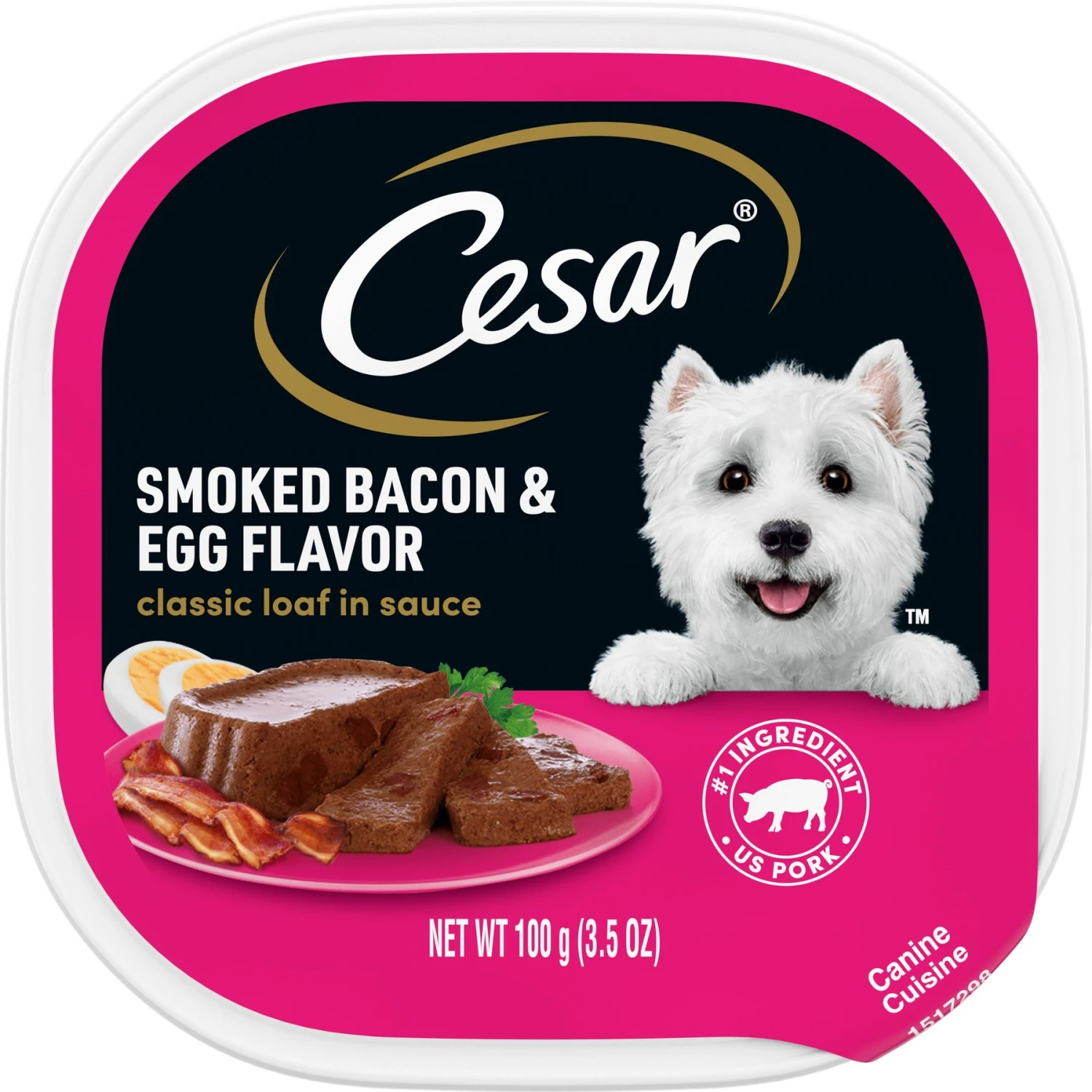 Cesar Classic Loaf In Sauce Smoked Bacon & Egg Flavor Grain-Free Small Breed Adult Wet Dog Food Trays 3 Cesar Classic Loaf In Sauce Smoked Bacon & Egg Flavor Grain-Free Small Breed Adult Wet Dog Food Trays