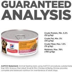 Hill's Science Diet Adult Small & Mini Chicken & Barley Entree Canned Dog Food -Snuggle Paws 48960 PT6. AC SS1800 V1692727423