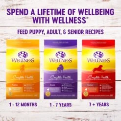 Wellness Large Breed Complete Health Puppy Deboned Chicken, Brown Rice & Salmon Meal Recipe Dry Dog Food 12 Wellness Large Breed Complete Health Puppy Deboned Chicken, Brown Rice & Salmon Meal Recipe Dry Dog Food -Snuggle Paws 49191 PT3. AC SS1800 V1594842054