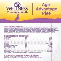 Wellness Complete Health Senior Formula Natural Canned Dog Food -Snuggle Paws 49215 PT4. AC SS1800 V1683656352