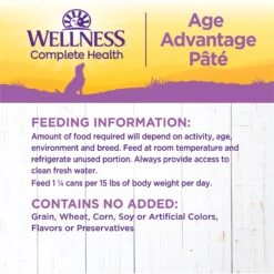 Wellness Complete Health Senior Formula Natural Canned Dog Food -Snuggle Paws 49215 PT5. AC SS1800 V1683656348