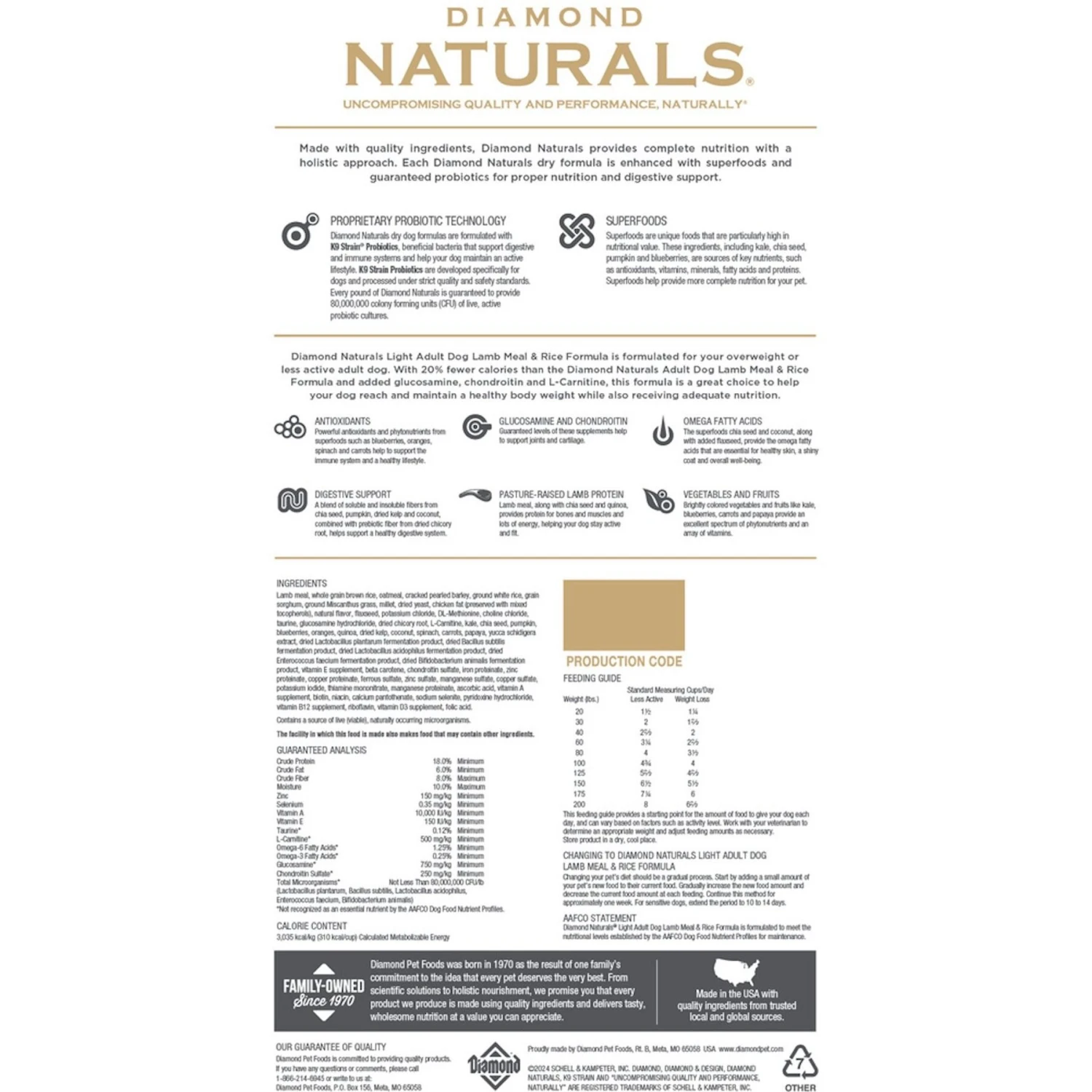 Diamond Naturals Light Formula Dry Dog Food 4 Diamond Naturals Light Formula Dry Dog Food - Image 2