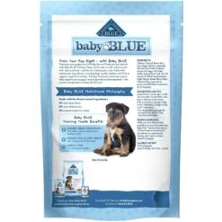 Blue Buffalo Baby Blue Healthy Growth Formula Natural Chicken & Brown Rice Recipe Puppy Dry Food & Blue Buffalo Baby Blue Natural Savory Chicken Puppy Treats, 4-oz Bag -Snuggle Paws 501858 PT2. AC SS1800 V1648502796