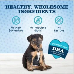 Blue Buffalo Baby Blue Healthy Growth Formula Natural Chicken & Brown Rice Recipe Puppy Dry Food & Blue Buffalo Baby Blue Natural Savory Chicken Puppy Treats, 4-oz Bag -Snuggle Paws 501858 PT4. AC SS1800 V1648508810