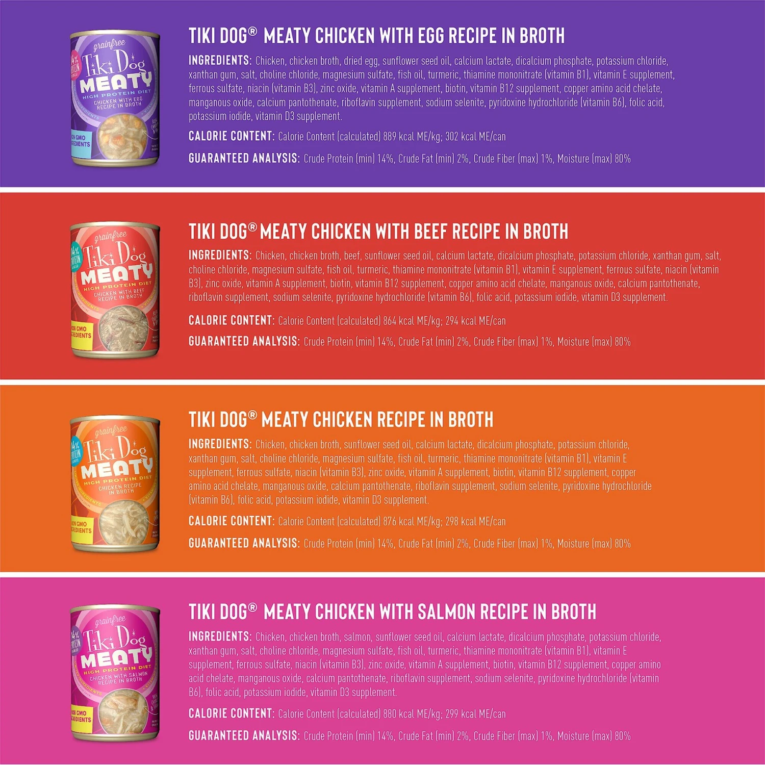 Tiki Dog Meaty Variety Pack Grain-Free Shredded Boxed Wet Dog Food, 12-oz, Case Of 8 5 Tiki Dog Meaty Variety Pack Grain-Free Shredded Boxed Wet Dog Food, 12-oz, Case Of 8 - Image 3