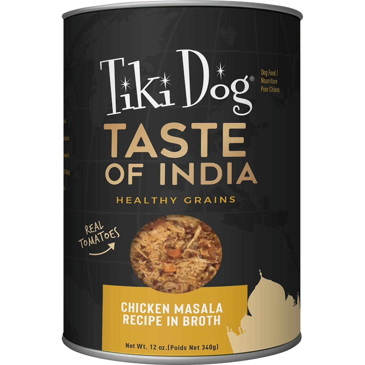 Tiki Dog Taste Of India! Grain-Free Chicken Masala Chunks In Gravy Canned Dog Food, 12-oz, Case Of 8 3 Tiki Dog Taste Of India! Grain-Free Chicken Masala Chunks In Gravy Canned Dog Food, 12-oz, Case Of 8