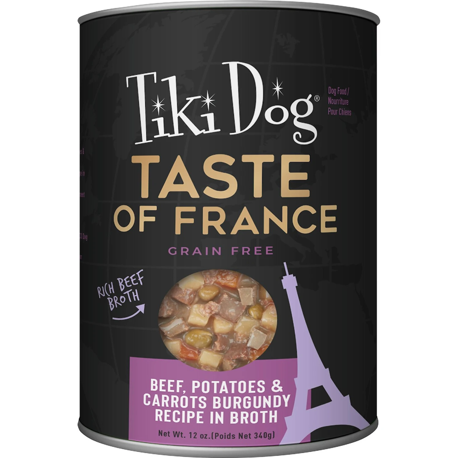 Tiki Dog Taste Of France! Grain-Free Beef & Potatoes Burgundy Chunks In Gravy Canned Dog Food, 12-oz, Case Of 8 3 Tiki Dog Taste Of France! Grain-Free Beef & Potatoes Burgundy Chunks In Gravy Canned Dog Food, 12-oz, Case Of 8
