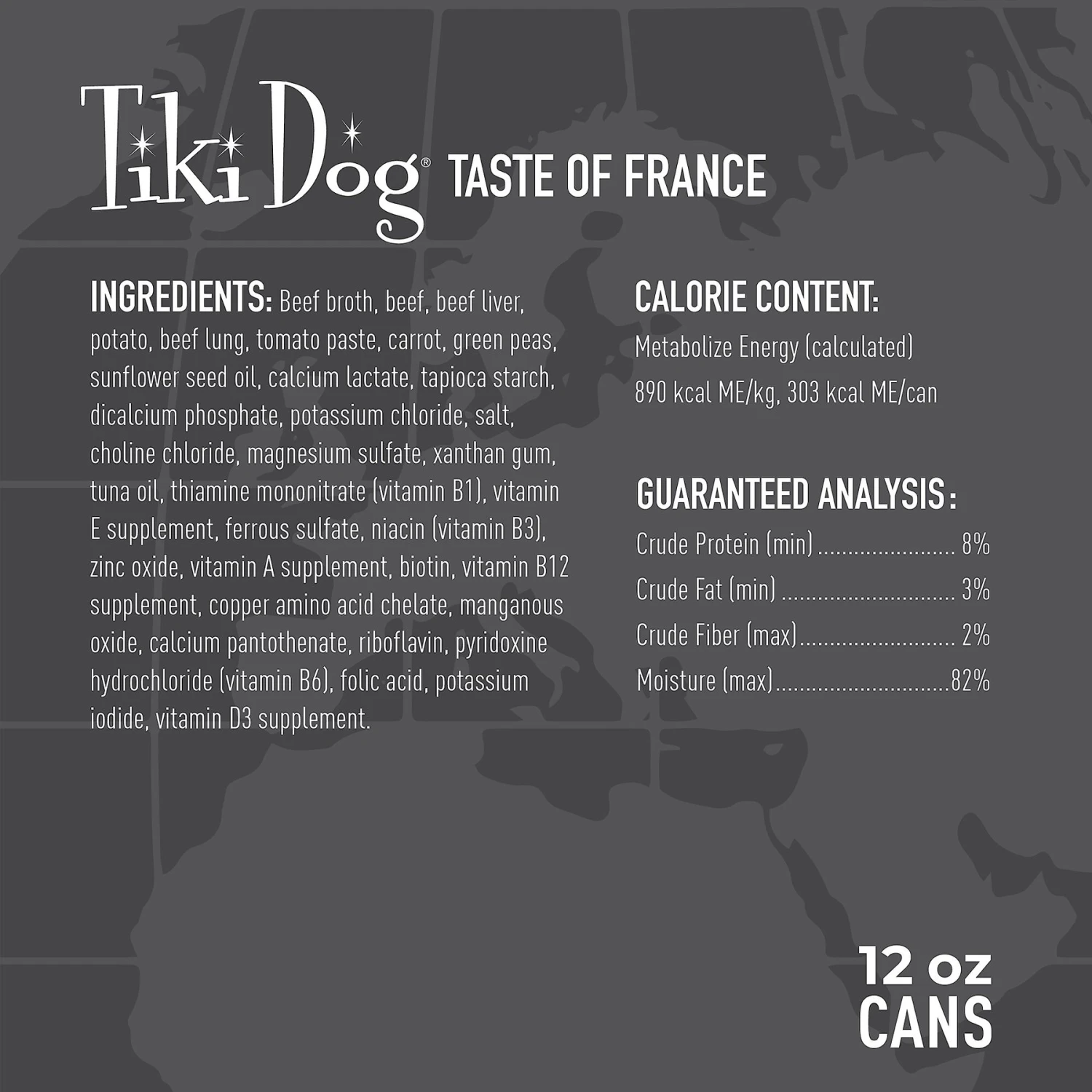 Tiki Dog Taste Of France! Grain-Free Beef & Potatoes Burgundy Chunks In Gravy Canned Dog Food, 12-oz, Case Of 8 5 Tiki Dog Taste Of France! Grain-Free Beef & Potatoes Burgundy Chunks In Gravy Canned Dog Food, 12-oz, Case Of 8 - Image 3