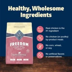 Blue Buffalo Freedom Small Breed Adult Chicken Recipe Grain-Free Dry Dog Food -Snuggle Paws 50782 PT5. AC SS1800 V1649112686