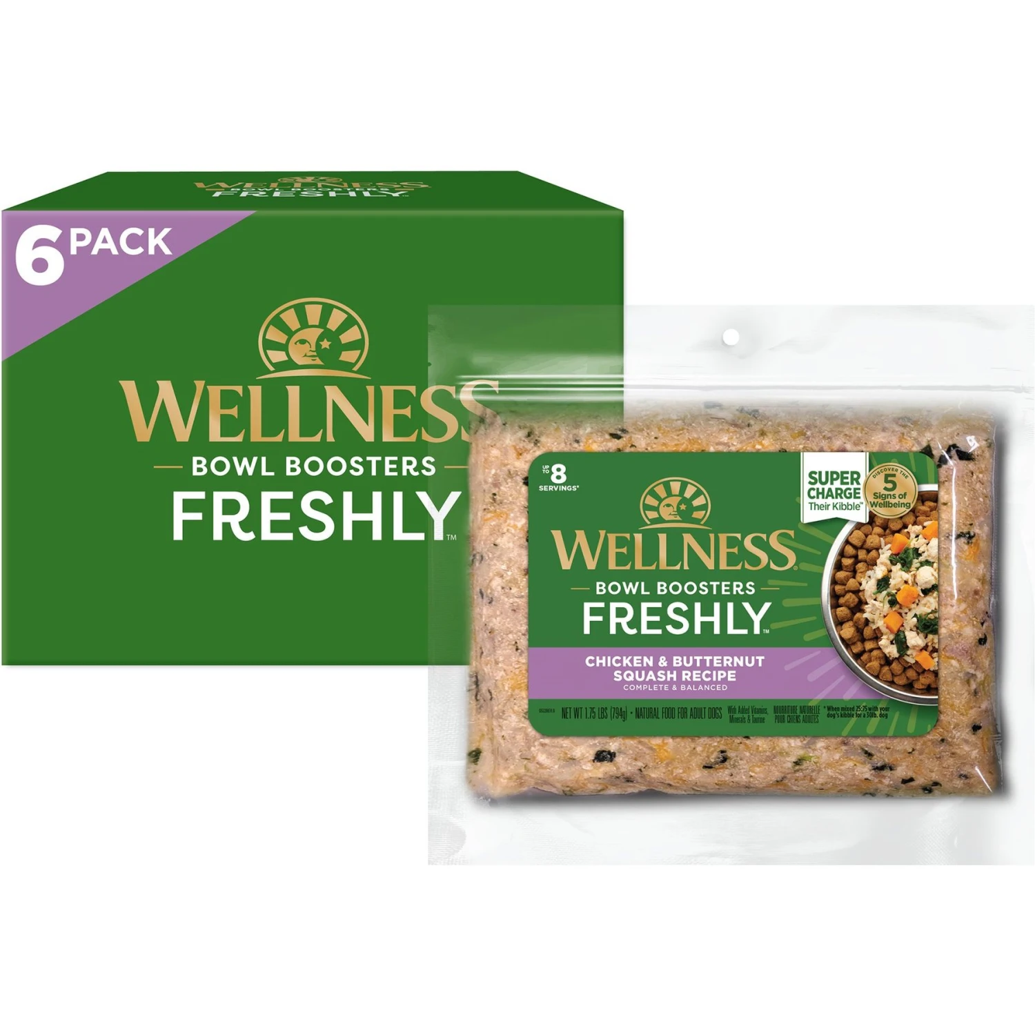 Wellness Bowl Boosters Freshly Frozen Fresh Chicken & Butternut Squash Dog Food 3 Wellness Bowl Boosters Freshly Frozen Fresh Chicken & Butternut Squash Dog Food