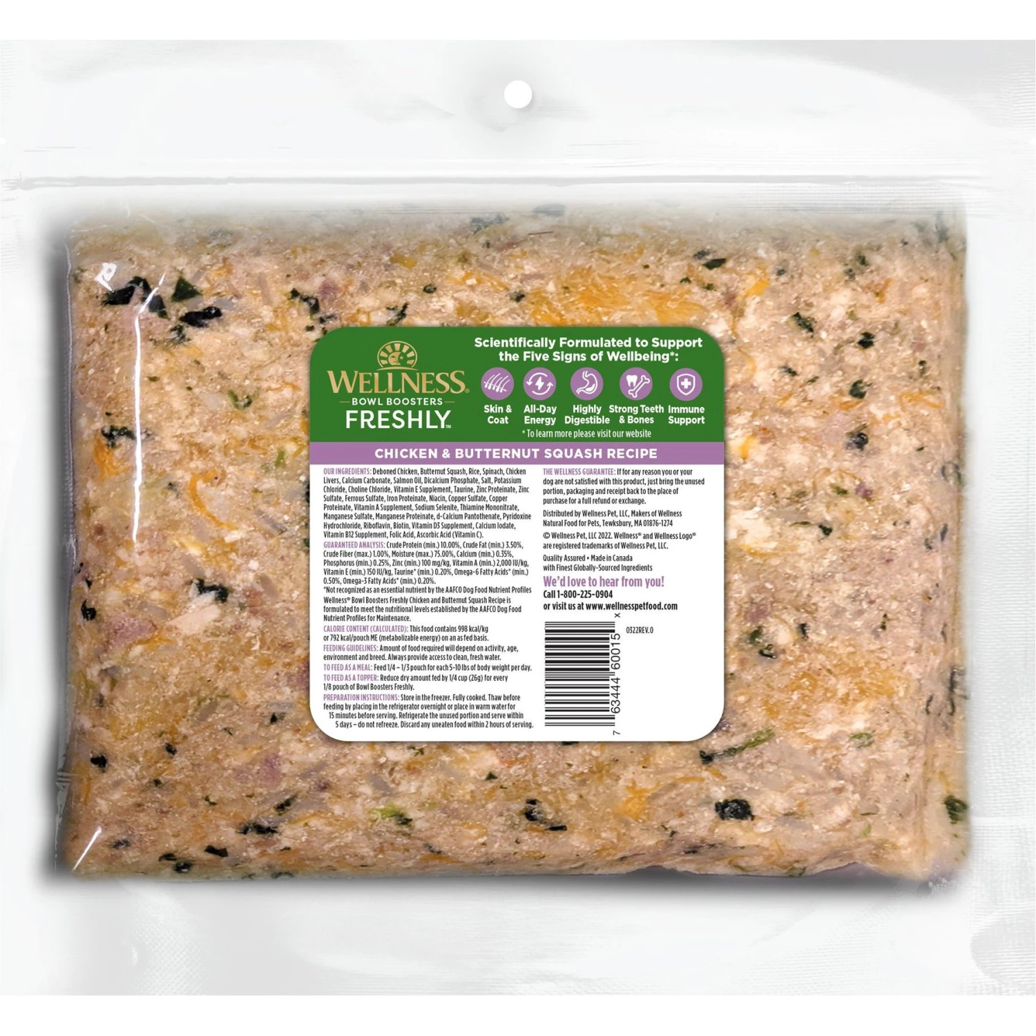 Wellness Bowl Boosters Freshly Frozen Fresh Chicken & Butternut Squash Dog Food 4 Wellness Bowl Boosters Freshly Frozen Fresh Chicken & Butternut Squash Dog Food - Image 2