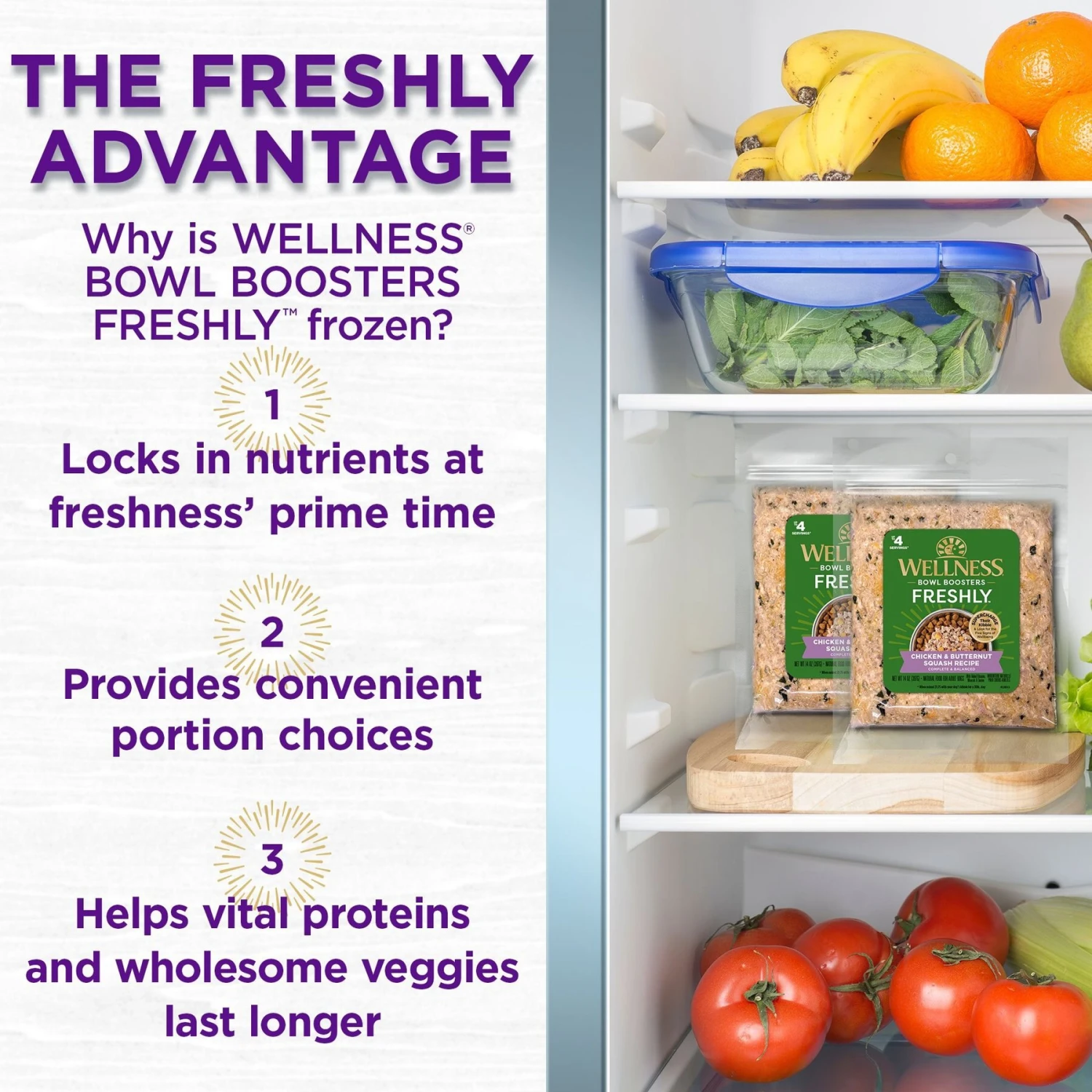 Wellness Bowl Boosters Freshly Frozen Fresh Chicken & Butternut Squash Dog Food 9 Wellness Bowl Boosters Freshly Frozen Fresh Chicken & Butternut Squash Dog Food - Image 7