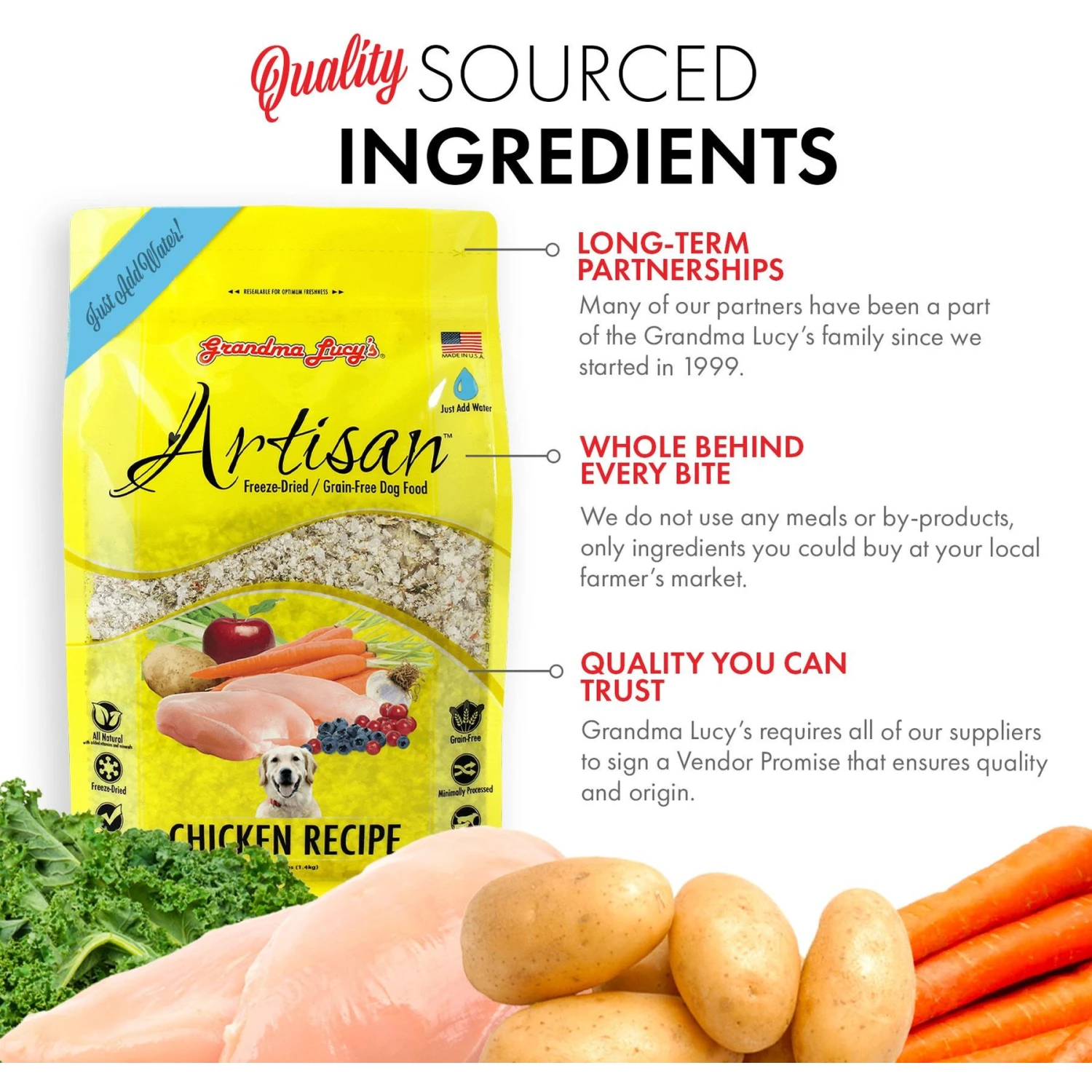 Grandma Lucy's Artisan Chicken Grain-Free Freeze-Dried Dog Food 6 Grandma Lucy's Artisan Chicken Grain-Free Freeze-Dried Dog Food - Image 4