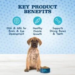 Blue Buffalo Baby Blue Large Breed Healthy Growth Formula Natural Chicken & Brown Rice Recipe Puppy Dry Food, 24-lb Bag & Blue Buffalo Baby Blue Healthy Growth Formula Natural Chicken & Vegetable Recipe Puppy Wet Food, 12.5-oz Cans, Case Of 12 -Snuggle Paws 515022 PT4. AC SS1800 V1649348033