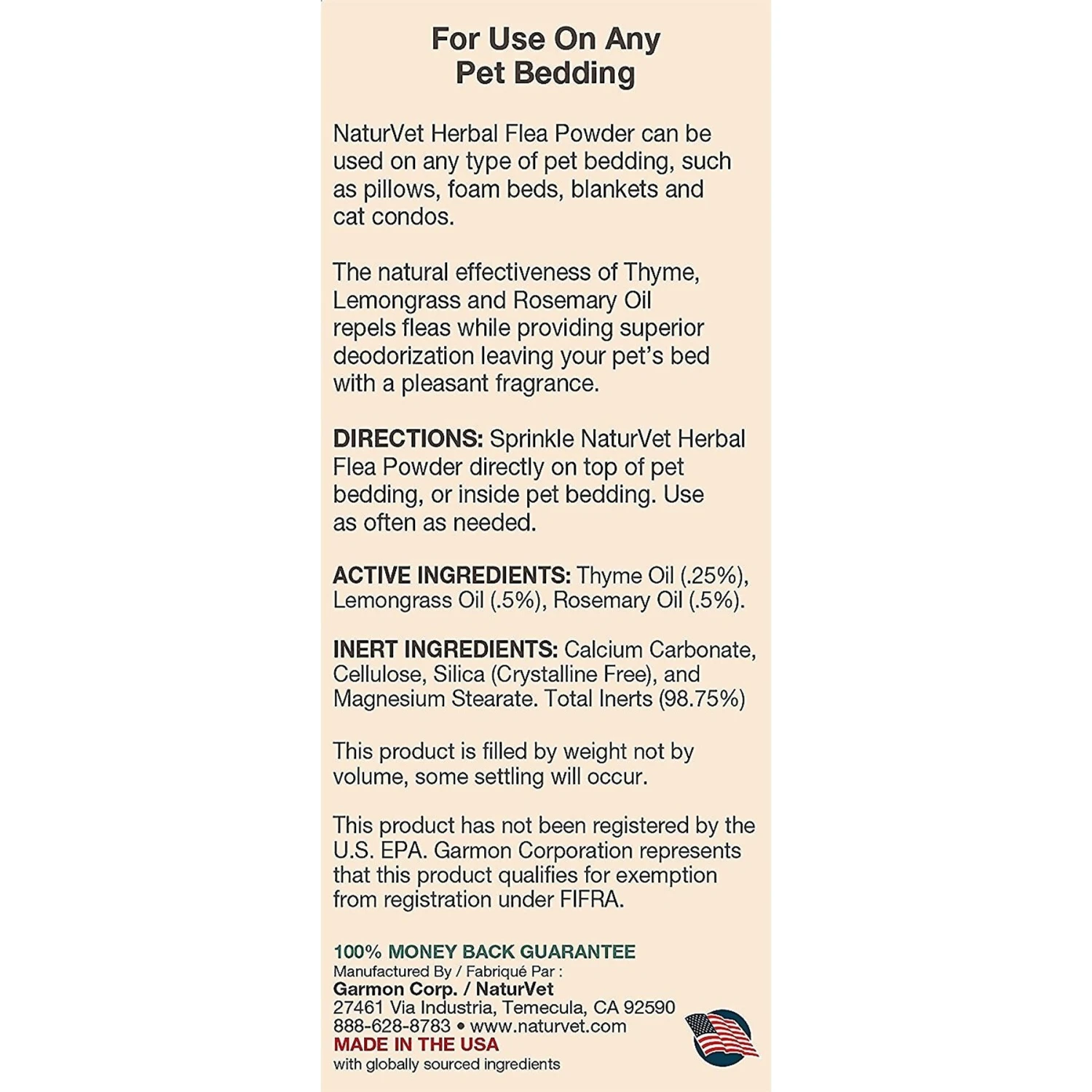 NaturVet Herbal Flea Cat & Dog Powder 4 NaturVet Herbal Flea Cat & Dog Powder - Image 2