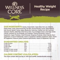 Wellness CORE Grain-Free Weight Management Formula Canned Dog Food -Snuggle Paws 52029 PT5. AC SS1800 V1612807591