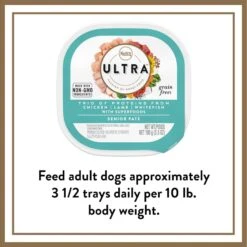 Nutro Ultra Grain-Free Trio Protein Chicken, Lamb & Whitefish Pate With Superfoods Senior Wet Dog Food Trays -Snuggle Paws 52141 PT7. AC SS1800 V1702666402