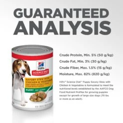 Hill's Science Diet Puppy Savory Stew With Chicken & Vegetables Canned Dog Food 19 Hill's Science Diet Puppy Savory Stew With Chicken & Vegetables Canned Dog Food -Snuggle Paws 52778 PT8. AC SS1800 V1598145088