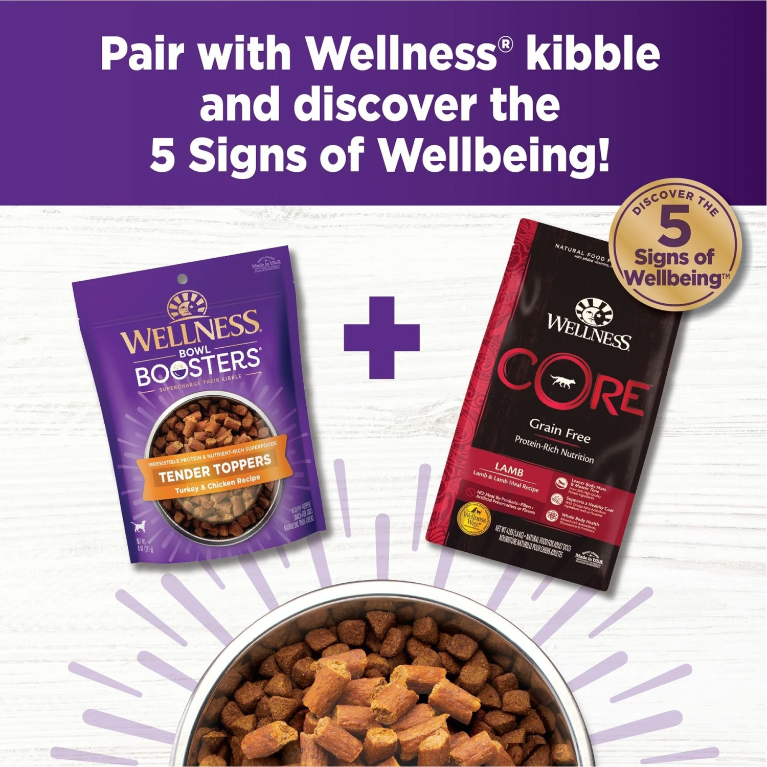 Wellness Bowl Boosters Tender Turkey & Chicken Dog Food Topper 8 Wellness Bowl Boosters Tender Turkey & Chicken Dog Food Topper - Image 6