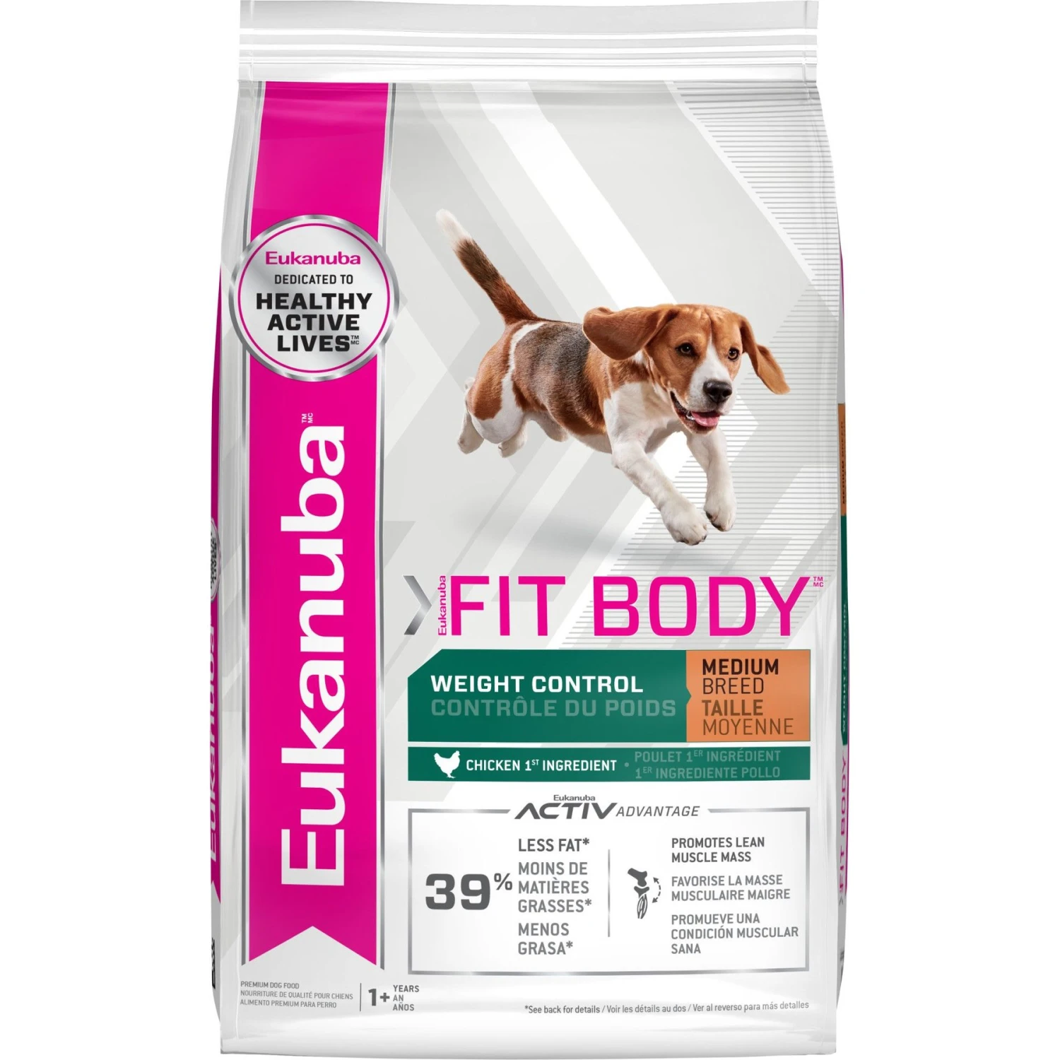 Eukanuba Fit Body Weight Control Medium Breed Dry Dog Food 3 Eukanuba Fit Body Weight Control Medium Breed Dry Dog Food