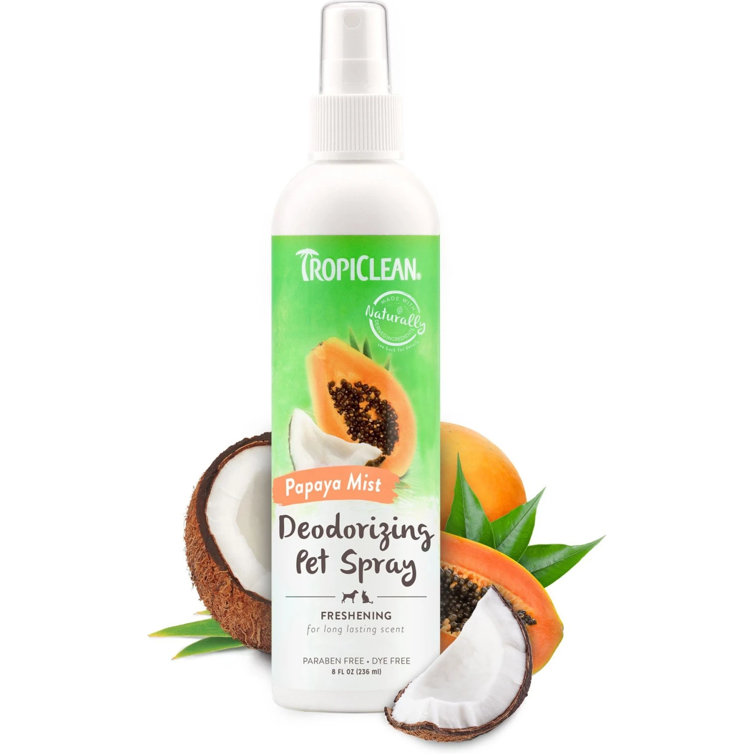 TropiClean Papaya Deodorizing Dog & Cat Spray 3 TropiClean Papaya Deodorizing Dog & Cat Spray