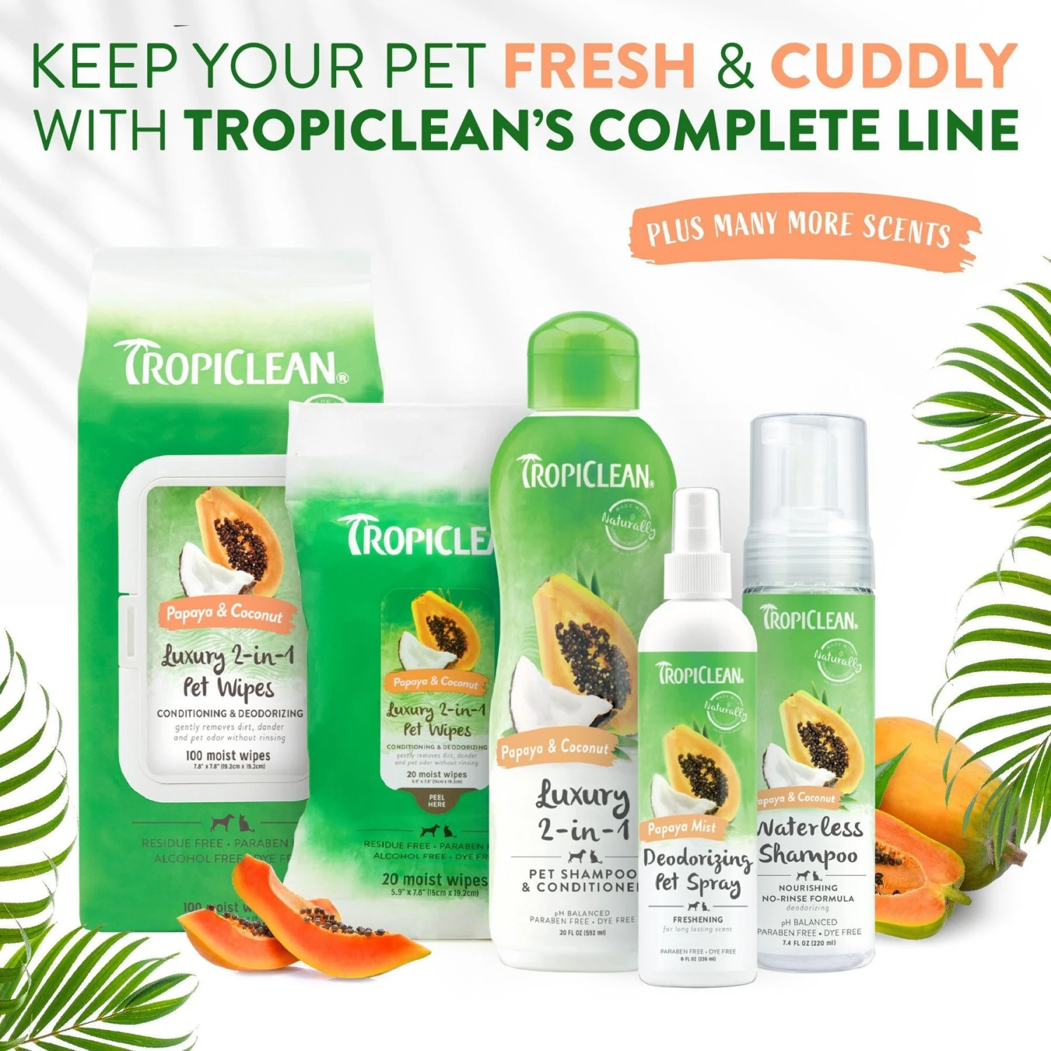 TropiClean Papaya Deodorizing Dog & Cat Spray 9 TropiClean Papaya Deodorizing Dog & Cat Spray - Image 7
