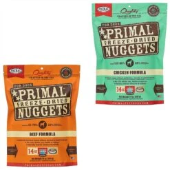 Primal Beef Formula Nuggets Grain-Free Raw Freeze-Dried Dog Food & Primal Chicken Formula Nuggets Grain-Free Raw Freeze-Dried Dog Food
