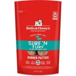 Stella & Chewy's Surf 'N Turf Dinner Patties Freeze-Dried Raw Dog Food & Stella & Chewy's Chewy's Chicken Dinner Patties Freeze-Dried Raw Dog Food -Snuggle Paws 567334 PT5. AC SS1800 V1657659925