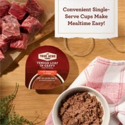 True Acre Foods Filet Mignon Flavor Tender Loaf In Gravy, Wet Dog Food Cups -Snuggle Paws 569366 PT3. AC SS1800 V1670335791
