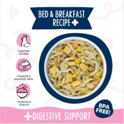 Weruva Meals 'n More Natural Wet Dog Food, Bed & Breakfast Plus Digestive Support, 3.5-oz Cup, 12 Count -Snuggle Paws 578430 PT2. AC SS1800 V1695931863