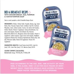 Weruva Meals 'n More Natural Wet Dog Food, Bed & Breakfast Plus Digestive Support, 3.5-oz Cup, 12 Count -Snuggle Paws 578430 PT3. AC SS1800 V1695843919