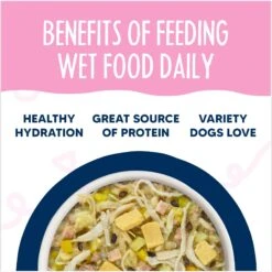 Weruva Meals 'n More Natural Wet Dog Food, Bed & Breakfast Plus Digestive Support, 3.5-oz Cup, 12 Count -Snuggle Paws 578430 PT5. AC SS1800 V1695843918