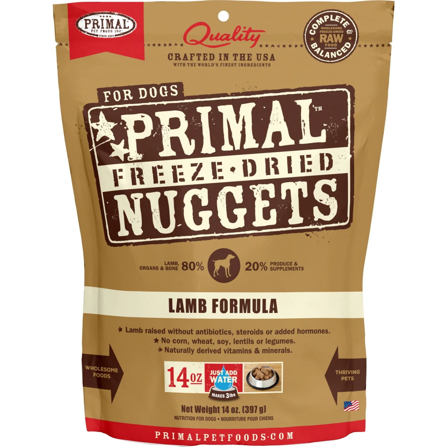 Primal Lamb Formula Nuggets Grain-Free Raw Freeze-Dried Dog Food 3 Primal Lamb Formula Nuggets Grain-Free Raw Freeze-Dried Dog Food