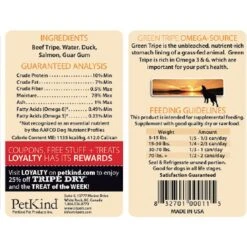 PetKind Tripett Green Beef Tripe, Duck & Salmon Grain-Free Canned Dog Food -Snuggle Paws 59463 PT2. AC SS1800 V1575908923