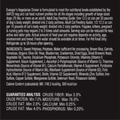 Evanger's Low Fat Vegetarian Dinner Canned Dog & Cat Food -Snuggle Paws 59999 PT2. AC SS1800 V1693941109