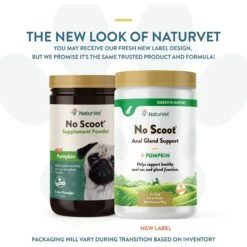NaturVet No Scoot Plus Pumpkin Powder Digestive Supplement For Dogs -Snuggle Paws 60304 PT1. AC SS1800 V1698696470