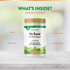 NaturVet No Scoot Plus Pumpkin Powder Digestive Supplement For Dogs -Snuggle Paws 60304 PT4. AC SS1800 V1698692785