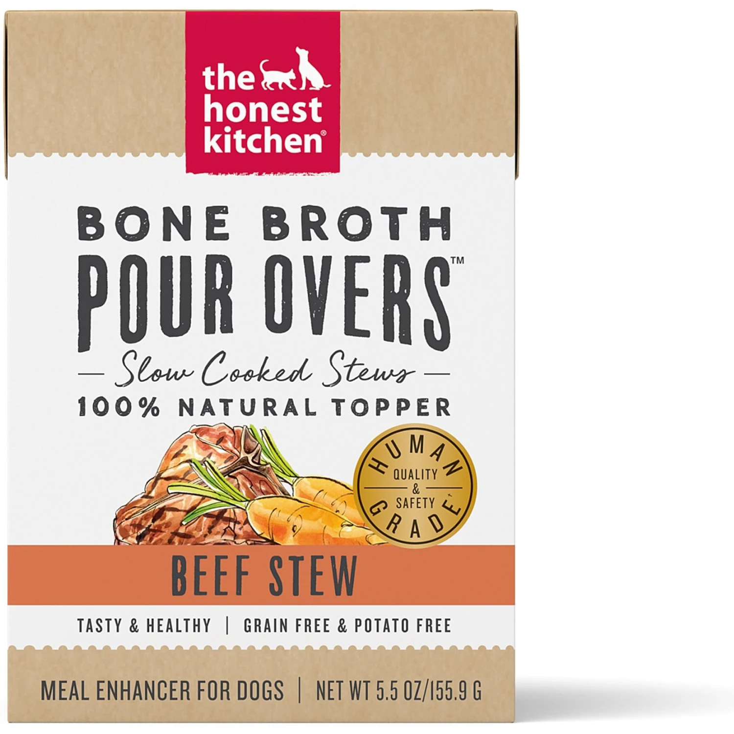 The Honest Kitchen Bone Broth POUR OVERS Beef Stew Wet Dog Food Topper & The Honest Kitchen Bone Broth POUR OVERS Chicken Stew Wet Dog Food Topper, 5.5-oz, Case Of 12 4 The Honest Kitchen Bone Broth POUR OVERS Beef Stew Wet Dog Food Topper & The Honest Kitchen Bone Broth POUR OVERS Chicken Stew Wet Dog Food Topper, 5.5-oz, Case Of 12 - Image 2