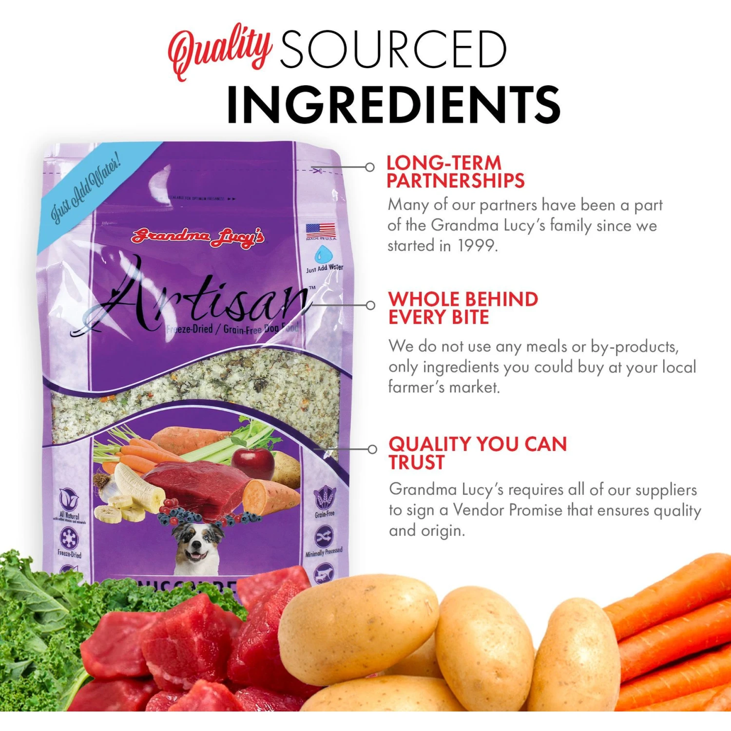 Grandma Lucy's Artisan Venison Grain-Free Freeze-Dried Dog Food 6 Grandma Lucy's Artisan Venison Grain-Free Freeze-Dried Dog Food - Image 4