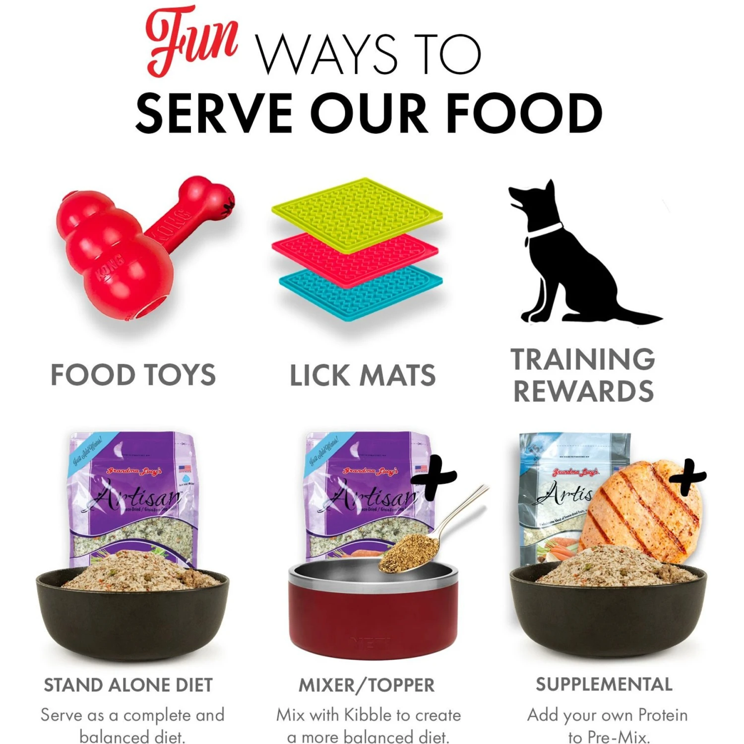 Grandma Lucy's Artisan Venison Grain-Free Freeze-Dried Dog Food 8 Grandma Lucy's Artisan Venison Grain-Free Freeze-Dried Dog Food - Image 6