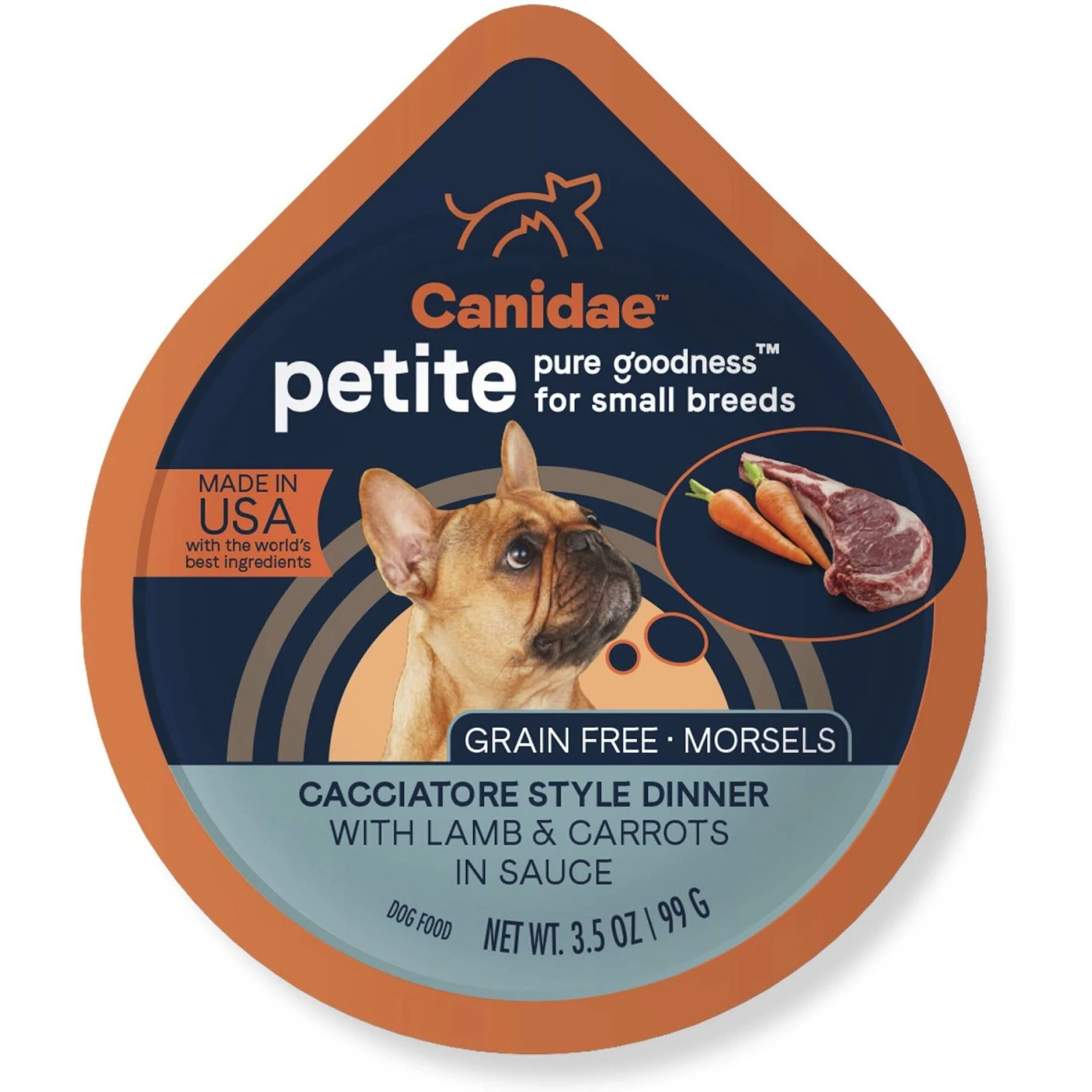 CANIDAE PURE Petite All Stages Small Breed Cacciatore Style Dinner With Lamb & Carrots Wet Dog Food Trays, 3.5-oz, Case Of 12 & CANIDAE PURE Petite All Stages Small Breed Escalloped Style Dinner With Salmon & Shrimp Wet Dog Food Trays, 3.5-oz, Case Of 12 4 CANIDAE PURE Petite All Stages Small Breed Cacciatore Style Dinner With Lamb & Carrots Wet Dog Food Trays, 3.5-oz, Case Of 12 & CANIDAE PURE Petite All Stages Small Breed Escalloped Style Dinner With Salmon & Shrimp Wet Dog Food Trays, 3.5-oz, Case Of 12 - Image 2